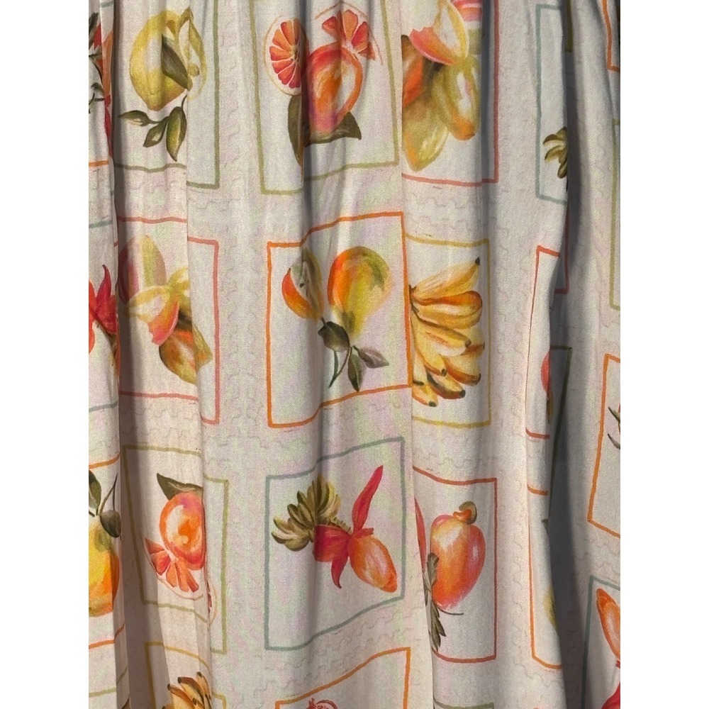 Paper Heart Fruit Print Maxi Dress White Citrus Tropical TPH93531 Small NWT - Picture 12 of 15